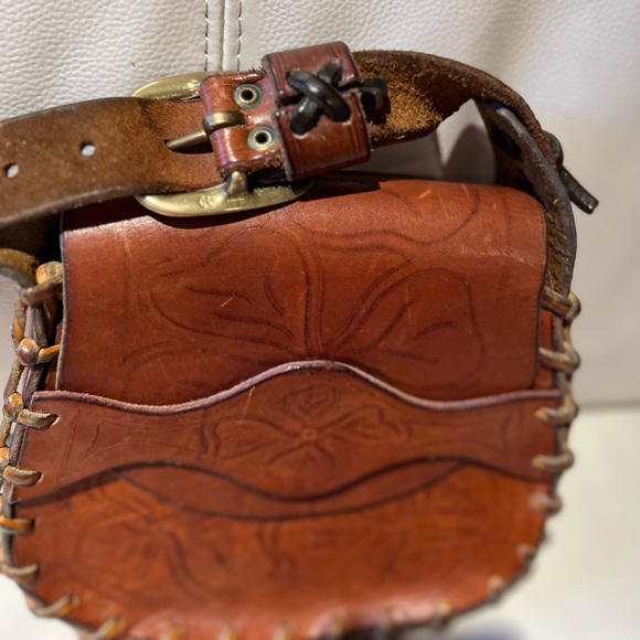 Vintage - Brown Handmade Leather Western Purse - Picture 3 of 5